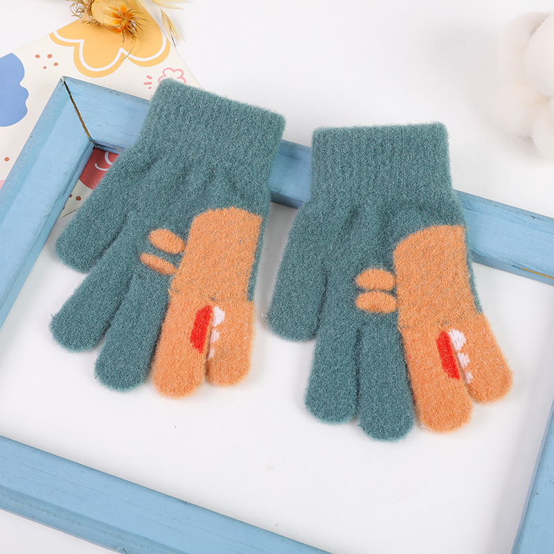 Laste talvekindad, soojad, armsad, kootud, poolsõrmega, kootud villast kindad poistele, tüdrukutele ja õpilastele