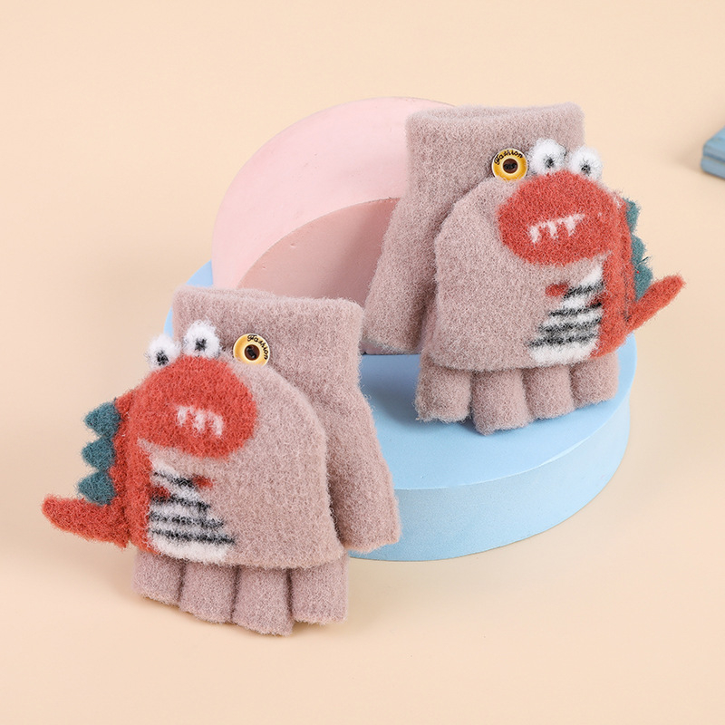 Laste talvekindad, soojad, armsad, kootud, poolsõrmega, kootud villast kindad poistele, tüdrukutele ja õpilastele