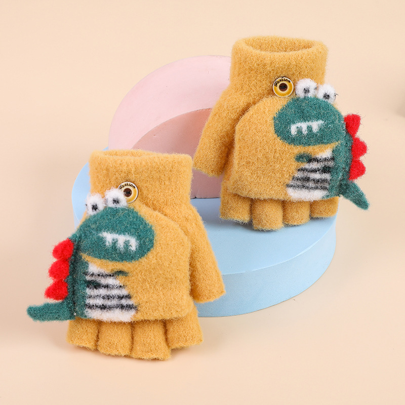 Laste talvekindad, soojad, armsad, kootud, poolsõrmega, kootud villast kindad poistele, tüdrukutele ja õpilastele