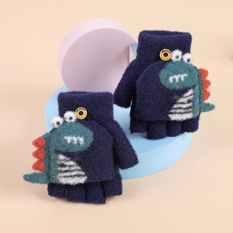 Laste talvekindad, soojad, armsad, kootud, poolsõrmega, kootud villast kindad poistele, tüdrukutele ja õpilastele