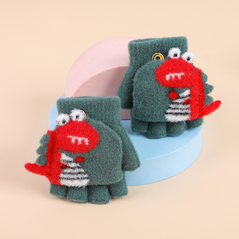 Laste talvekindad, soojad, armsad, kootud, poolsõrmega, kootud villast kindad poistele, tüdrukutele ja õpilastele