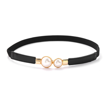 Ženski remen visokokvalitetni tanki remen s elastičnom dekoracijom za haljinu, kaput, struk, artefakt od bisera, tanki remen