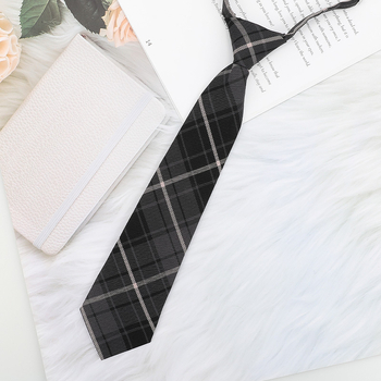 Γυναικείο καρό με μαύρο παπιγιόν σε ιαπωνικό στιλ, κολάρο με λουλούδια, κορδέλα κολεγιακού στιλ, πουκάμισο με φιόγκο, ναυτικό κοστούμι