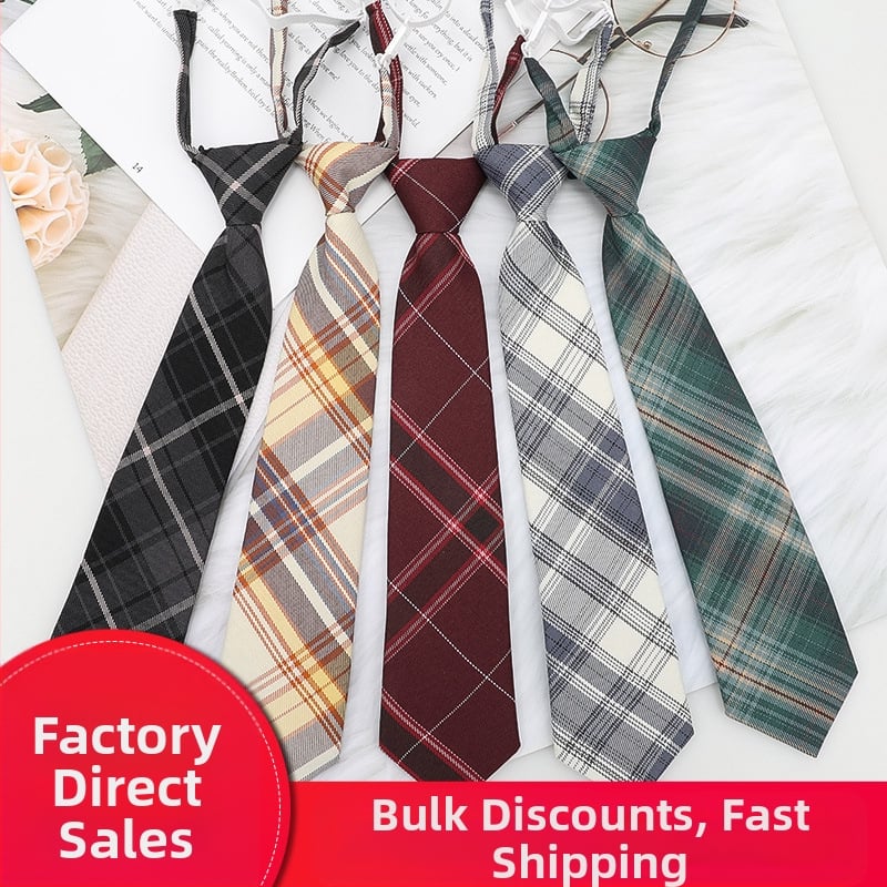 Japāņu stila rūtaina melna tauriņa kaklasiksna ar aukliņu, sieviešu apkakle ar ziedu rakstu, koledžas stila lentīte, džina krekls ar bantīti, jūrnieku uzvalks