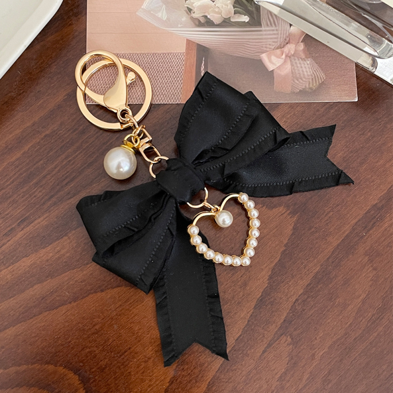 Korejiešu stila krokota lentes bantīte ar mīlestības automašīnas atslēgu piekariņu, dāmu soma, modes kulons, rūpnīcas tiešā pārdošana