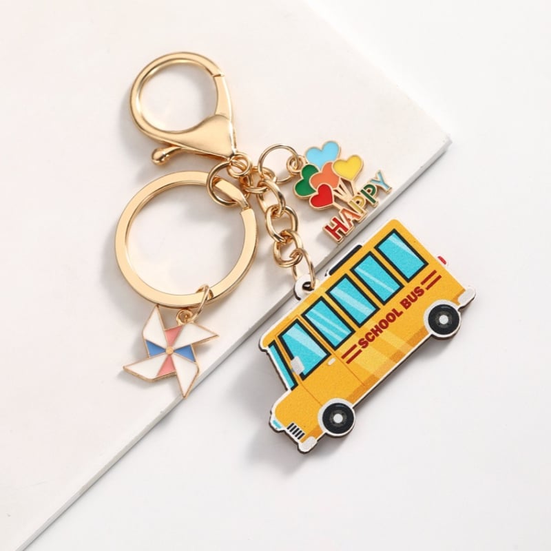 Дървен ключодържател с пискюл за Ден на учителя BACKTOSCHOOL, моден, с дъга, креативен медальон за абитуриентски сезон