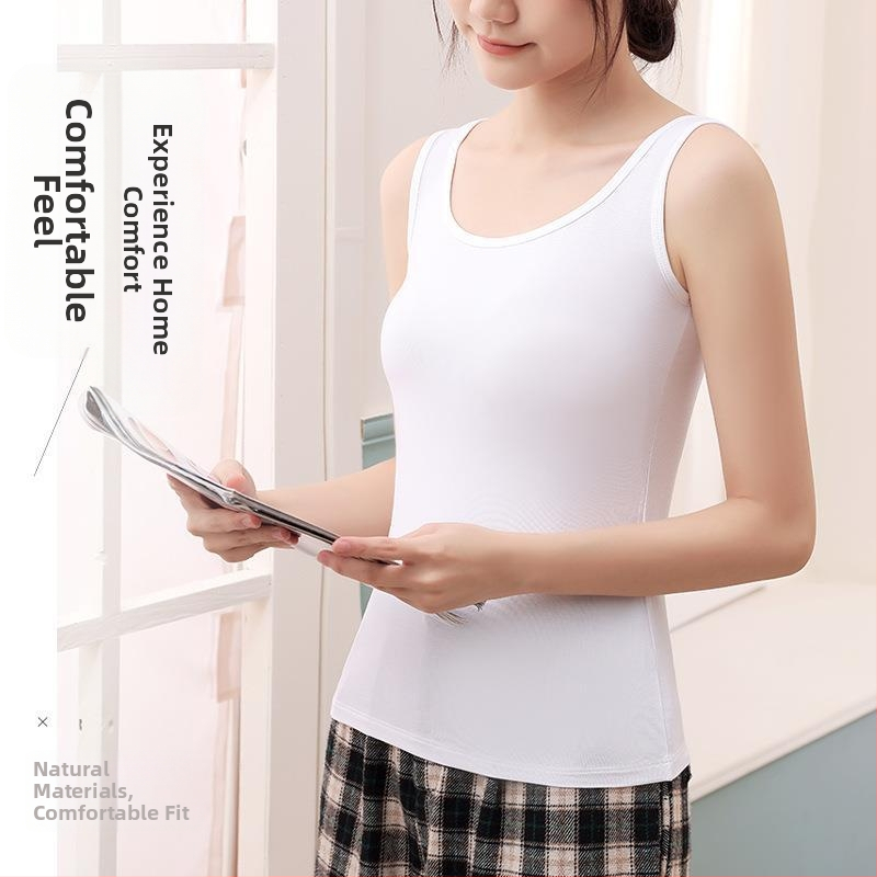 Kevad- ja suvine sisemine väike õlarihmaga alus Lihtne, kitsa lõikega, kerge, pehme, varrukateta pealisrõivas Suvine õhuke hingav vest naistele
