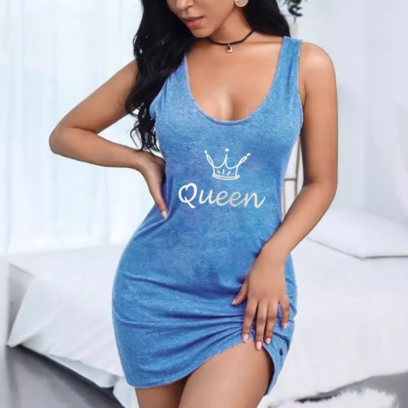 Nova haljina s okruglim izrezom i printom, prekogranična prodaja Amazon AliExpressa za Europu i Sjedinjene Države iz 2024.