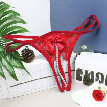 Permatomos nėrinių atviros ilgos G-string juostelės be lankelio seksualios karoliukų pagundos apatiniai, madingi moterims, japoniško stiliaus