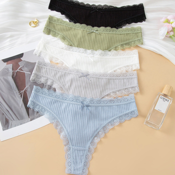 Lenjerie intimă sexy din dantelă Cross-Border Girl, cu aspect elegant, ușoară, respirabilă, din bumbac, pentru femei