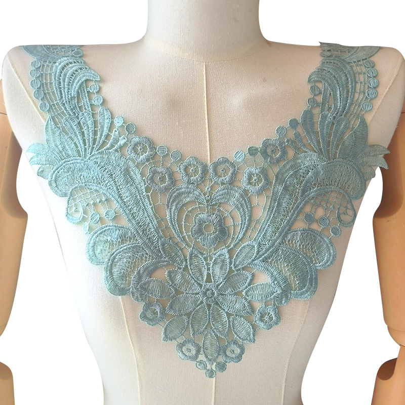 Yiwu vees lahustuv pitskrae polüesterpitsist korsaažitükid õõnsad võltskraed isetegemise rõivaaksessuaarid krae pits