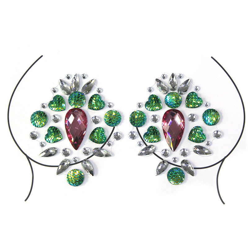 Halloweeni kleebis, plahvatusohtlik tätoveeringuga rinnakleebis, ööklubi interneti kuulsusega isetegemise komplekt, akrüülkleebis teemandiga, keskkonnakaitse