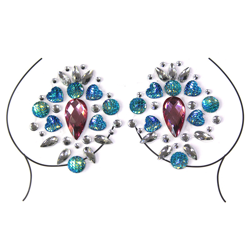 Halloweeni kleebis, plahvatusohtlik tätoveeringuga rinnakleebis, ööklubi interneti kuulsusega isetegemise komplekt, akrüülkleebis teemandiga, keskkonnakaitse