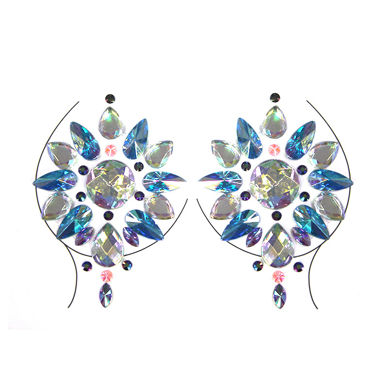 Halloweeni kleebis, plahvatusohtlik tätoveeringuga rinnakleebis, ööklubi interneti kuulsusega isetegemise komplekt, akrüülkleebis teemandiga, keskkonnakaitse