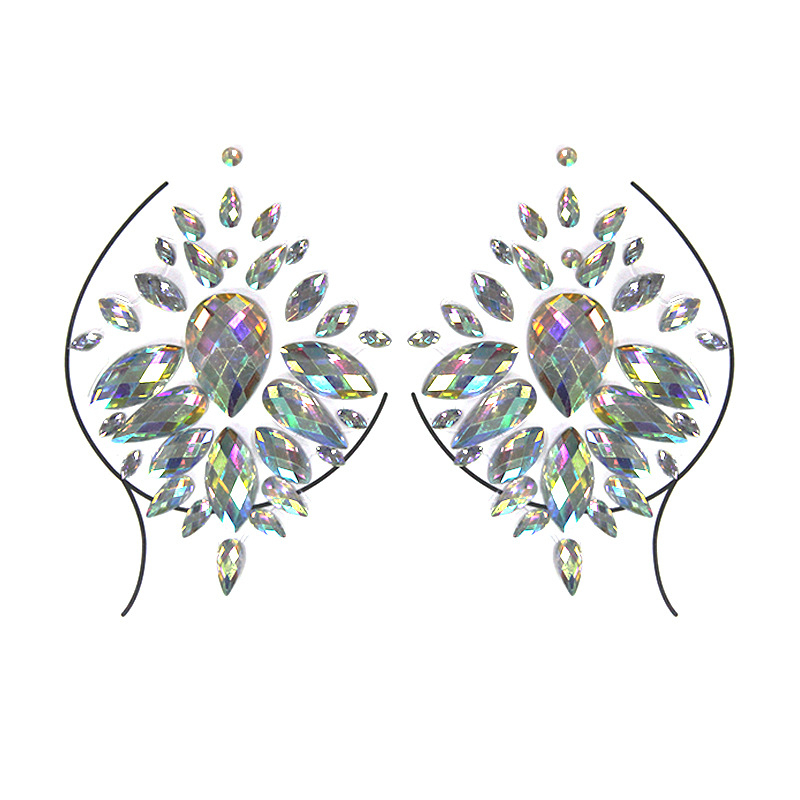 Halloweeni kleebis, plahvatusohtlik tätoveeringuga rinnakleebis, ööklubi interneti kuulsusega isetegemise komplekt, akrüülkleebis teemandiga, keskkonnakaitse