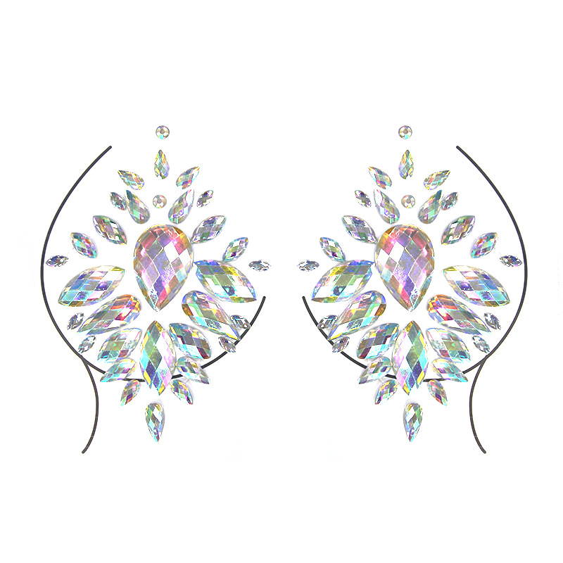 Halloweeni kleebis, plahvatusohtlik tätoveeringuga rinnakleebis, ööklubi interneti kuulsusega isetegemise komplekt, akrüülkleebis teemandiga, keskkonnakaitse