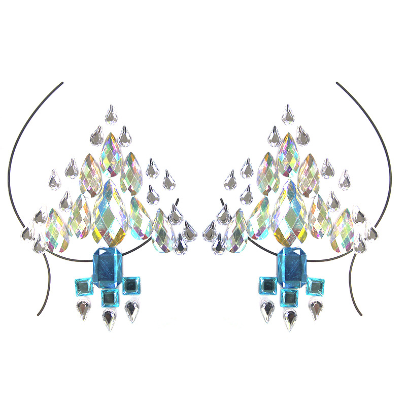 Halloweeni kleebis, plahvatusohtlik tätoveeringuga rinnakleebis, ööklubi interneti kuulsusega isetegemise komplekt, akrüülkleebis teemandiga, keskkonnakaitse