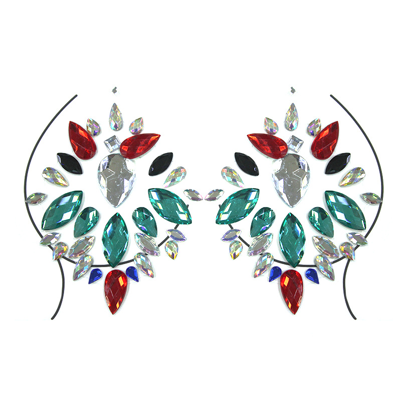 Halloweeni kleebis, plahvatusohtlik tätoveeringuga rinnakleebis, ööklubi interneti kuulsusega isetegemise komplekt, akrüülkleebis teemandiga, keskkonnakaitse