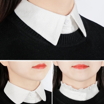 2024 m. pavasario ir rudens žiemos dekoratyvinė apykaklė su netikra apykakle, vaikiški universalūs netikra apykaklė, aukštos klasės marškinėliai su megztiniu Wei drabužiais