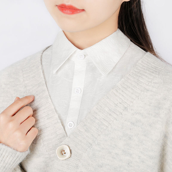 2024 m. pavasario ir rudens žiemos dekoratyvinė apykaklė su netikra apykakle, vaikiški universalūs netikra apykaklė, aukštos klasės marškinėliai su megztiniu Wei drabužiais