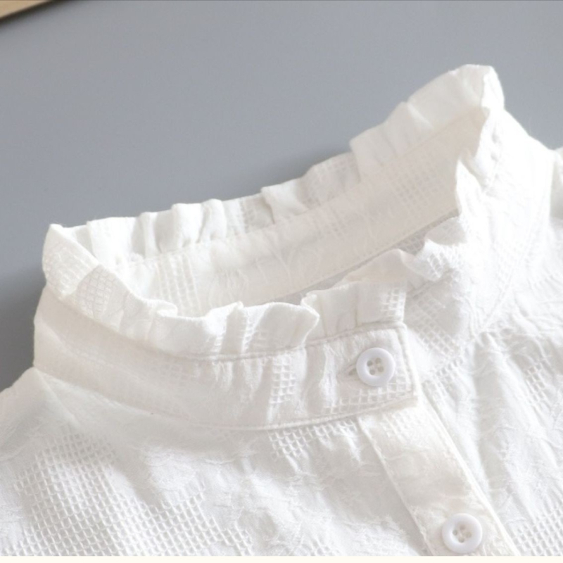 2024 m. pavasario ir rudens žiemos dekoratyvinė apykaklė su netikra apykakle, vaikiški universalūs netikra apykaklė, aukštos klasės marškinėliai su megztiniu Wei drabužiais