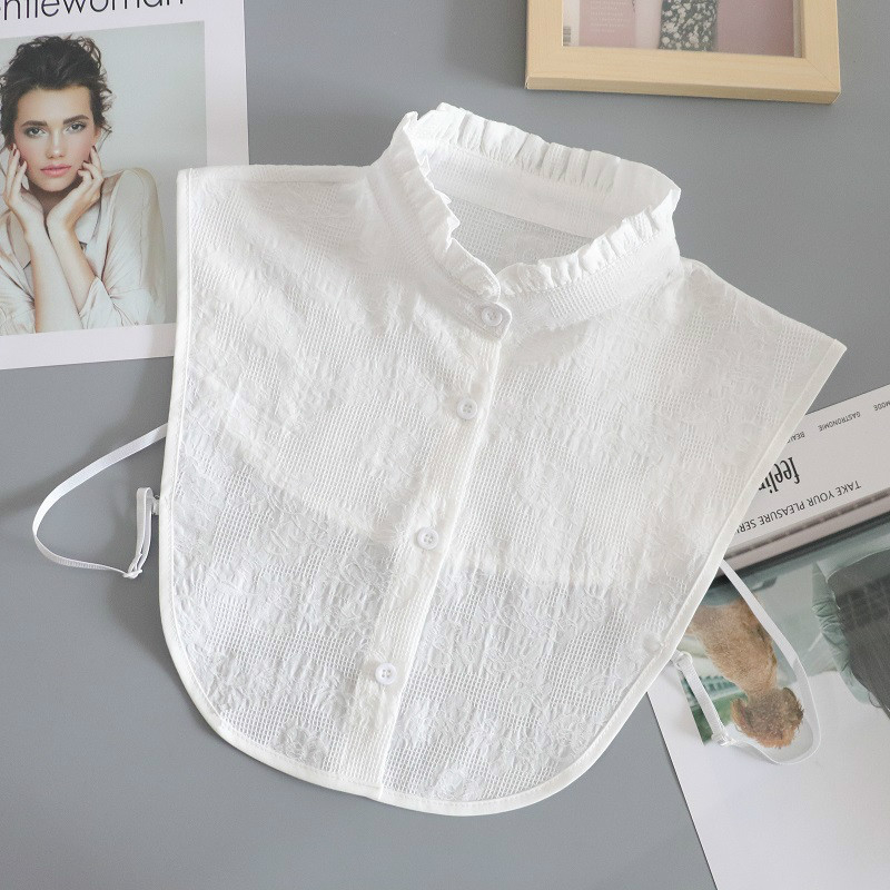 2024 m. pavasario ir rudens žiemos dekoratyvinė apykaklė su netikra apykakle, vaikiški universalūs netikra apykaklė, aukštos klasės marškinėliai su megztiniu Wei drabužiais