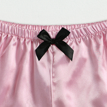 Διασυνοριακό Ευρωπαϊκό και Αμερικανικό Στυλ 2024 Φθινοπωρινές Λεπτές Πιτζάμες Γυναικείες, Μεταξωτές, Μαλακές, Διπλές Κοντές Πούτσες, Ρούχα Σπιτιού 3 σε 1