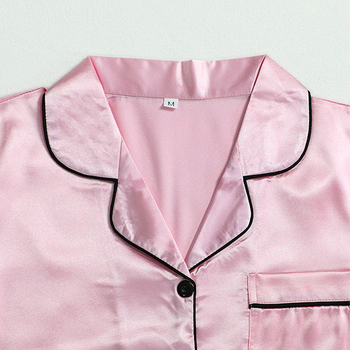 Διασυνοριακό Ευρωπαϊκό και Αμερικανικό Στυλ 2024 Φθινοπωρινές Λεπτές Πιτζάμες Γυναικείες, Μεταξωτές, Μαλακές, Διπλές Κοντές Πούτσες, Ρούχα Σπιτιού 3 σε 1