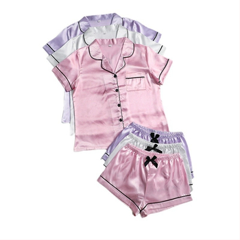 Διασυνοριακό Ευρωπαϊκό και Αμερικανικό Στυλ 2024 Φθινοπωρινές Λεπτές Πιτζάμες Γυναικείες, Μεταξωτές, Μαλακές, Διπλές Κοντές Πούτσες, Ρούχα Σπιτιού 3 σε 1