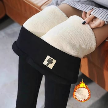 AliExpress Xiyin Explosions ženske uske hlače visokog struka s izvezenim mačkama i flis podstavom, za jesen i zimu, bazne hlače za trčanje i jahanje