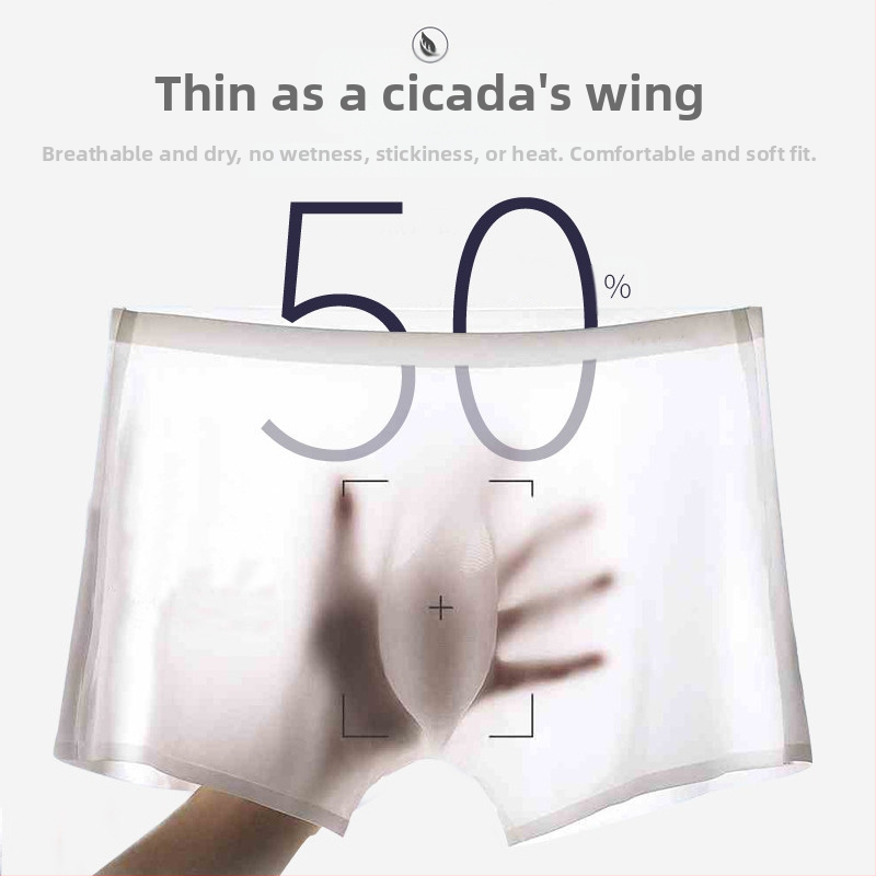 120 τεμάχια μονοκόμματα νάιλον Ice Silk ανδρικά εσώρουχα μπόξερ κατασκευαστές αναπνεύσιμο εξαιρετικά λεπτό γροθιά D