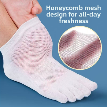 Мъжки летни памучни чорапи с къси пръсти, тънки изрязани, мрежести, дишащи, абсорбиращи потта, с разделени пръсти, директна продажба от фабриката