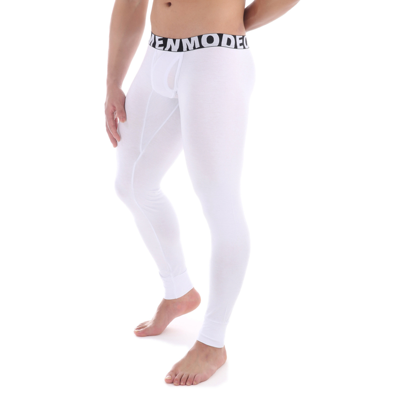 CLEVER-MENMODE Colanți de toamnă pentru bărbați, slim-fit, călduroși, cu elastic în formă de U, cu buzunar lateral și deschidere