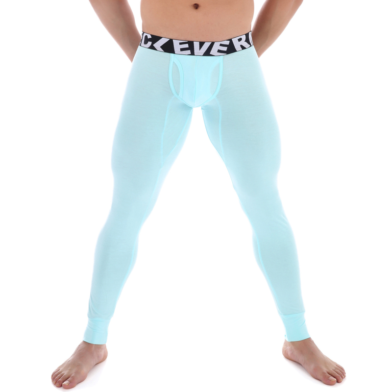 CLEVER-MENMODE Colanți de toamnă pentru bărbați, slim-fit, călduroși, cu elastic în formă de U, cu buzunar lateral și deschidere