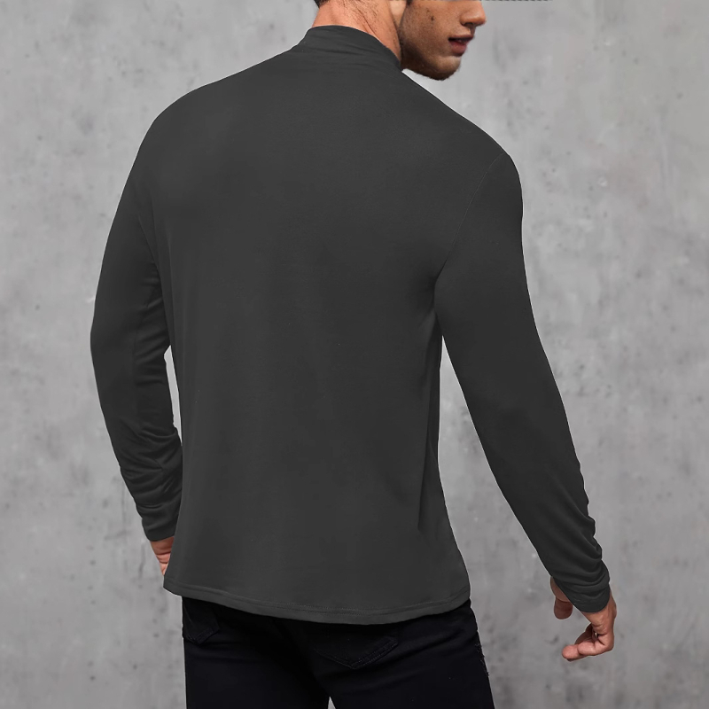 Αποκλειστικά σε όλες τις χώρες για την άνοιξη του 2025, νέο λεπτό μπλουζάκι με ημιψηλό γιακά και μακριά μανίκια, τοπ αθλητικό και fitness base.