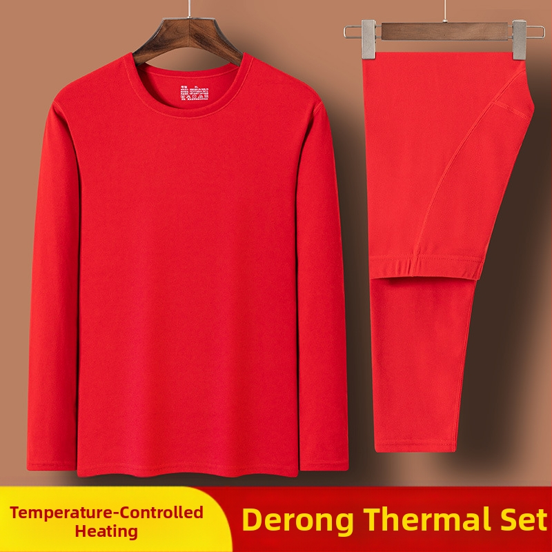 Vokiški aksominiai termo apatiniai, vyriški ir moteriški, gimimo metai, žiemos raudoni, rudens drabužiai ir kelnės, dvipusis šlifavimo pagrindas, tarpvalstybinis