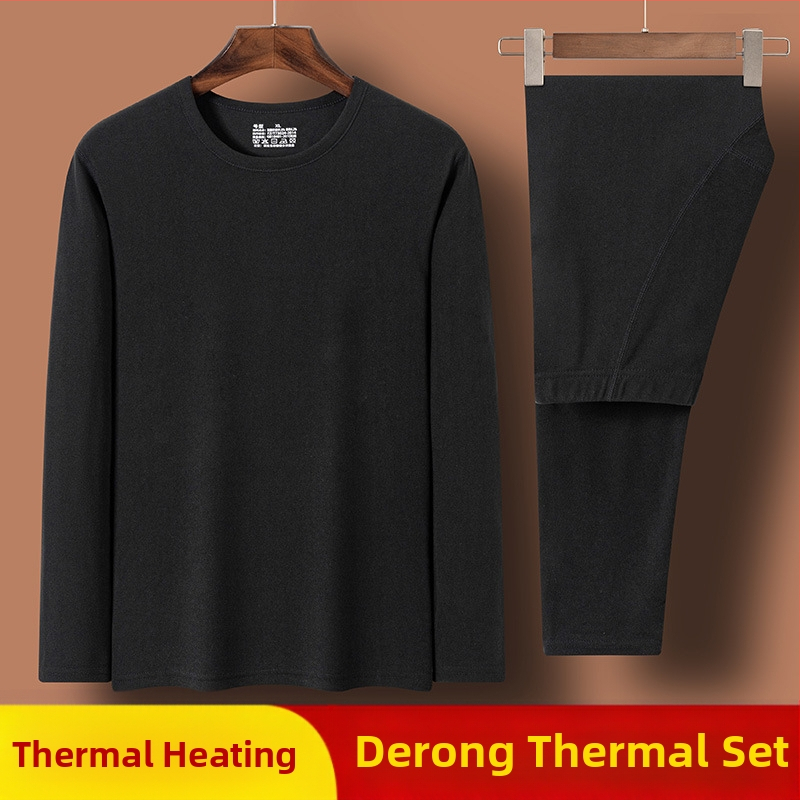 Γερμανικό βελούδινο θερμικό εσώρουχο, ανδρικό και γυναικείο, έτος γέννησης, χειμωνιάτικα κόκκινα φθινοπωρινά ρούχα και παντελόνια, διπλής όψης τρίψιμο, βασικό παλτό διασυνοριακό