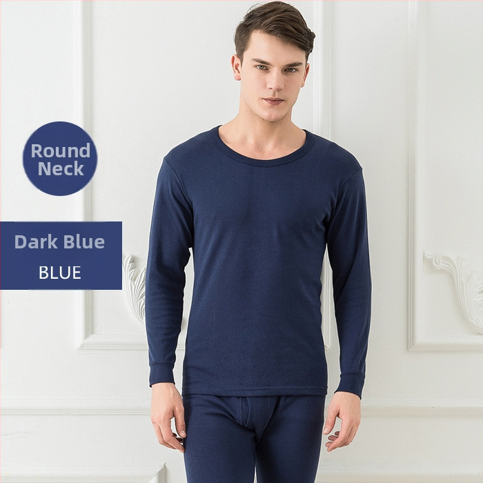 2021 m. V formos iškirptės medvilninis rudens drabužių komplektas, vienspalvis vyriškas šiltas rudens ir žiemos medvilninis vyriškas apatinis trikotažas su rudens kelnėmis