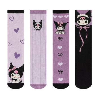 Παιδικές κάλτσες kulomi για κορίτσια, κάλτσες μοσχαριού, άνοιξη και φθινόπωρο, χαριτωμένες κάλτσες κινουμένων σχεδίων, βρεφικές κάλτσες ψηλής ποιότητας από βαμβάκι χονδρικής