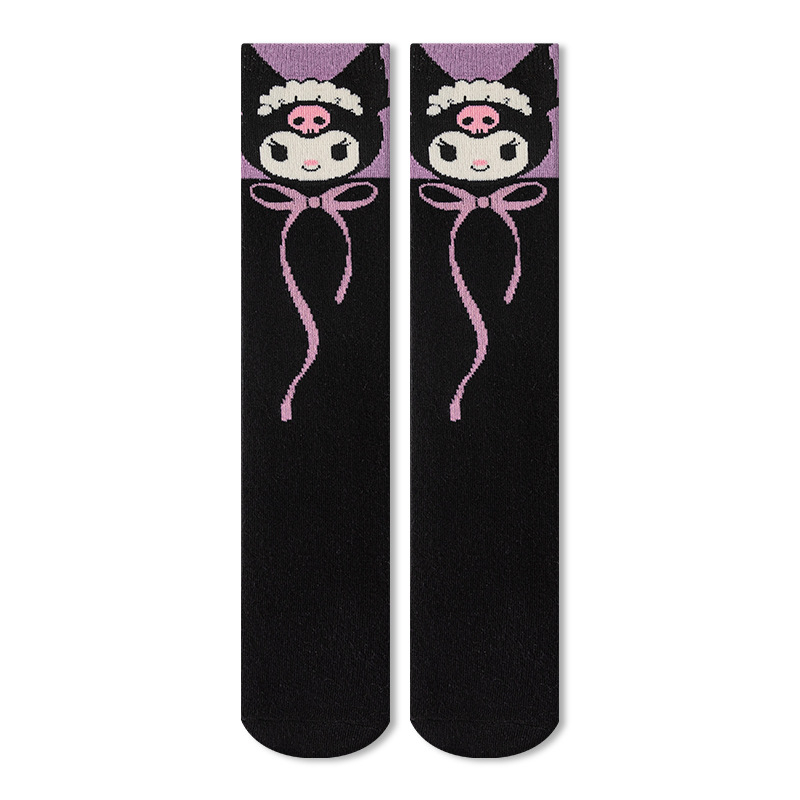 Laste sokid kulomi tüdrukutele, armsad multifilmisukad, beebidele mõeldud kõrged puuvillased sokid, hulgimüügist