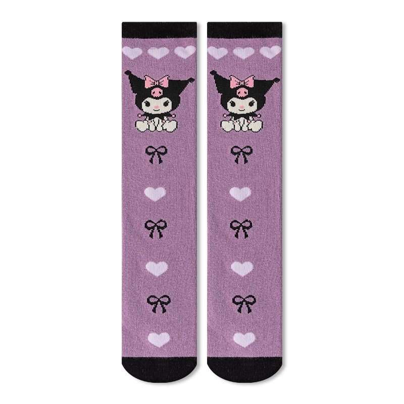 Laste sokid kulomi tüdrukutele, armsad multifilmisukad, beebidele mõeldud kõrged puuvillased sokid, hulgimüügist