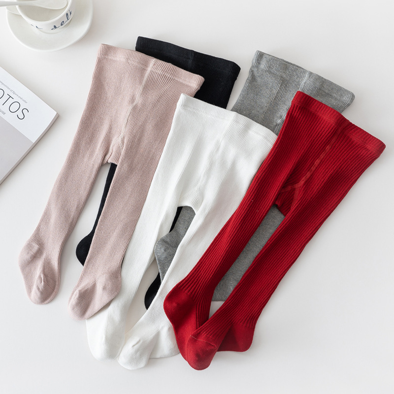 2024 Őszi és téli új lányka baba leggings egyéves babáknak piros harisnyanadrág