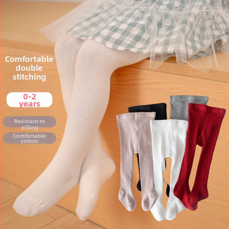 Есенни и зимни нови клинове за момичета за едногодишни бебешки чорапогащи, червени клинове