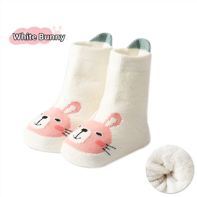 Talvised paksendatud stereo multifilmi beebirätikuga sokid imikutele ja väikelastele, väljastades soojad sokid, suure kontsaga froteesokid