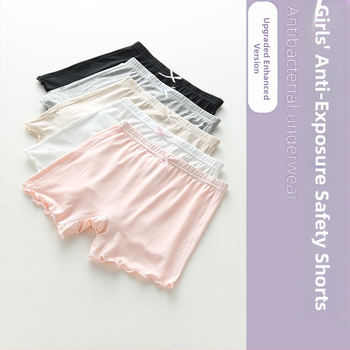 Tüdrukute turvapüksid kevadel ja suvel uued jooksmisvastased kerged suvised õhukesed beebi- ja lastekindlustusega tüdrukute lühikesed püksid jalgevahele