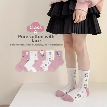 Sügisesed ja talvised uued laste sokid torus, laste sokid kammitud puuvillast, multifilmitrükiga, meeste ja naiste, suurte laste A-klassi beebisokid hulgimüügist