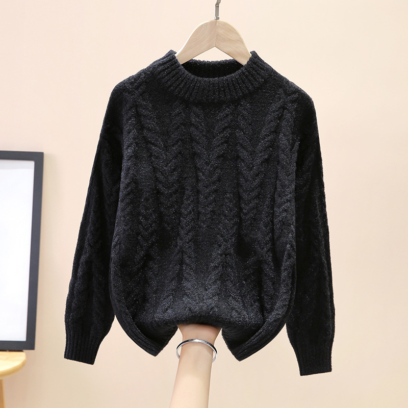 Dječji prugasti dječji zimski pulover s flis podstavom, zadebljanim donjim dijelom, pulover u zapadnjačkom stilu, korejski stil, okrugli izrez