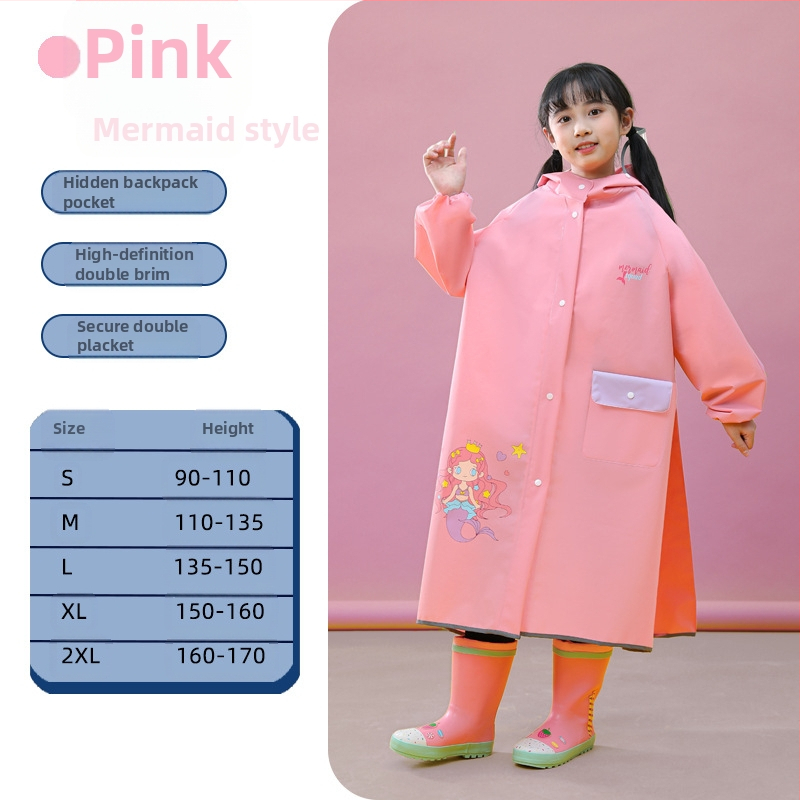 Laste vihmamantel poistele lastele kogu keha veekindel tüdrukutele 2024 beebi lasteaed algkooliõpilastele spetsiaalne pontšo kooliks