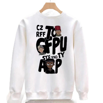 Есен 2024 Нов суитшърт с кръгло деколте за мъже и жени, национална мода за тийнейджъри, свободен вътрешен суитшърт с дълъг ръкав и щампована буква