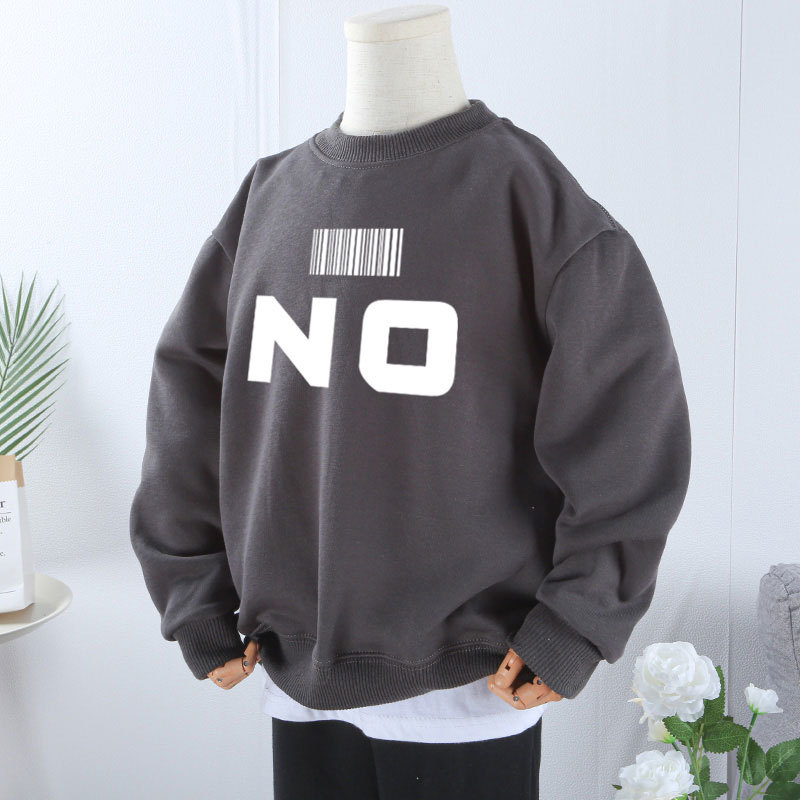 Tugev, kaaluga puhtast puuvillast paksendatud sametist dressipluus poistele ja tüdrukutele, universaalne 2024. aasta sügis- ja talveunistuseks mõeldud uus laisk stiilis pluus